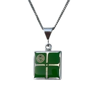 Sterling Silver Vintage Edina Logo Charm / Pendant - Kinney